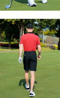 Men's Solid Nylon Golf Shorts for Spring and Summer