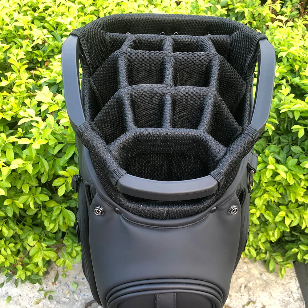 ASL GOLF OEM Brand Custom logo Black Tour Staff Golf Bags Pu Leather Waterproof Golf Bag for  with 14 - Buy online at  Vibe In Cart.