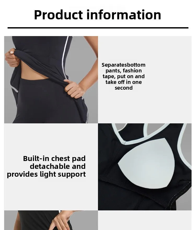 Tennis Dress for Women with Built in Shorts bra Womens Athletic Dresses Sleeveless Workout Skort badminton golf wear women