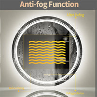 LUVODI Round Illuminate Bathroom Mirror Circle Washroom Toliet Wash Basin Fogless Vanity Mirror Waterproof - Buy online at  Vibe In Cart.