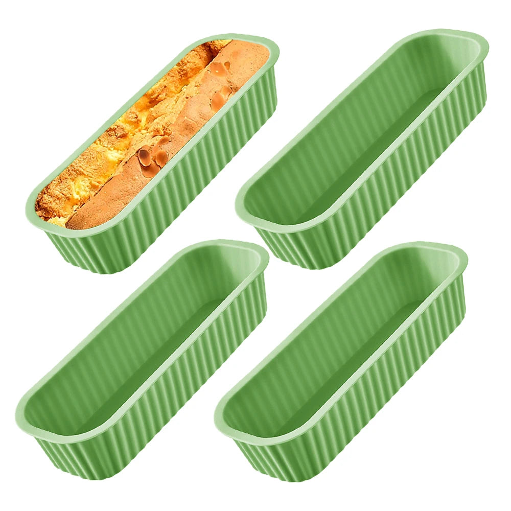 1/4Pcs Mini Household Rectangular Silicone Mold Candy Toast Mould Bread DIY Kitchen Supplies Cake Bakeware Pan Baking Tools - Buy online at  Vibe In Cart.