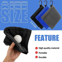 Square Microfiber Golf Ball Cleaning Towel with Carabiner Hook Water Absorption Cleaner Club for Head Wipe Cloth Clean 2025 - Buy online at  Vibe In Cart.