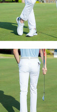 Men's Full Length Spring Summer Golf Pants in Nylon and Elastane