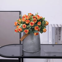 10 Heads Artificial Flower Silk Rose white Eucalyptus leaves Peony Bouquet Fake Flower for Wedding Table Party Vase Home Decor - Buy online at  Vibe In Cart.