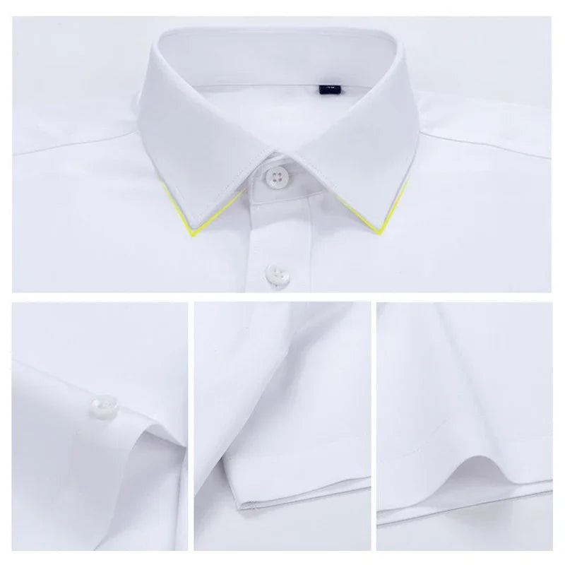 Premium Men's Ultra-Stretch Shirt - High-Quality Silky Business Formal Long-Sleeve Shirt for Social and Casual Wear - Buy online at  Vibe In Cart.