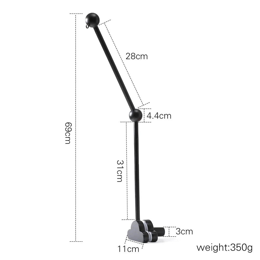 Baby Wooden Bedbell Bracket 0-12 Months Bed Bell Bracket Wooden Mobile Newborn Crochet Bed Bell Hanging Toys Newbaby Rattle Toys