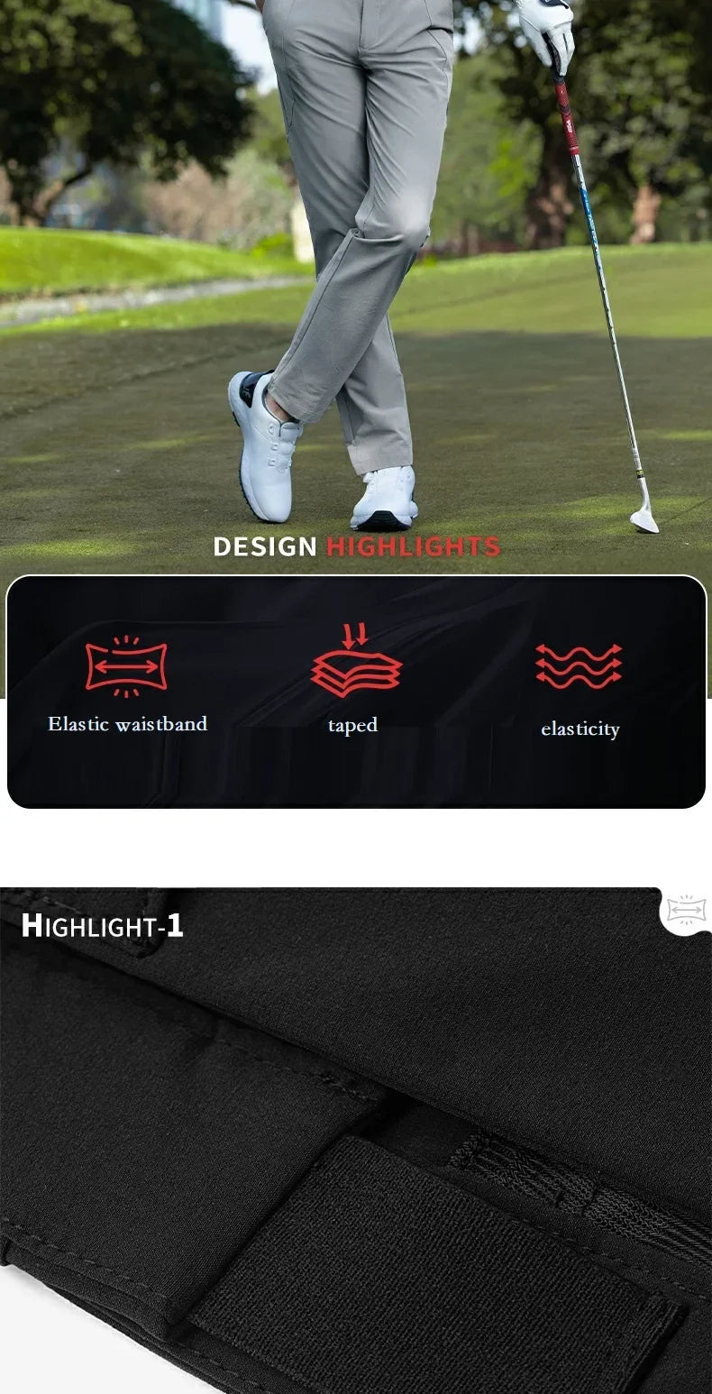 PGM Golf Pants Men Breathable Quick-dry Trousers Stretch Sports Ball Pants Comfortable Men's Sweatpant with Zipper Pockets - Buy online at  Vibe In Cart.