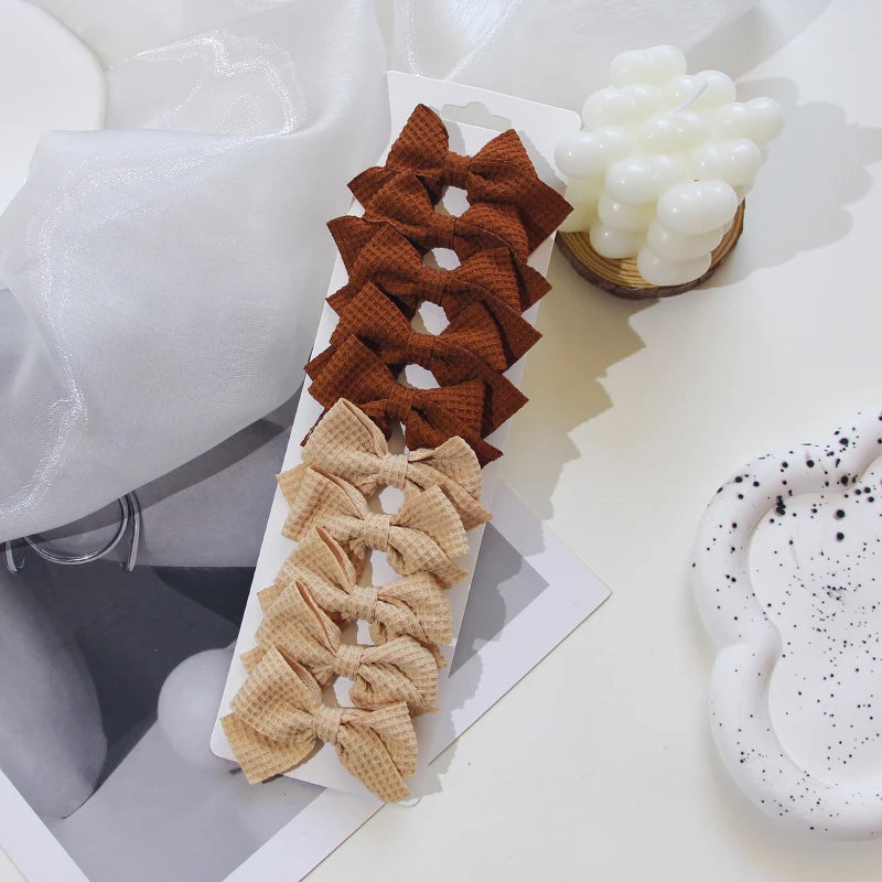 6/10Pcs/Set 2025 Fashion New Cute Ribbon Bowknot Hair Clips for Kids Handmade Baby Girls Hair Accessories - Buy online at  Vibe In Cart.