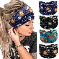 Bohemia Print Wide Headbands New Vintage Elastic Knot Turban Headwrap for Women Girls Soft Print Yoga Bandana Hair Accessories - Buy online at  Vibe In Cart.