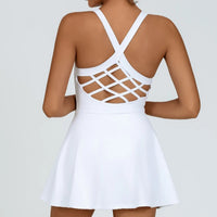 Women Tennis Dress One-Pieces Slim Fit Soft Sports Sets Golf Badminton Skorts Back Cross Tracksuits With Chest Pads Yoga Suits - Buy online at  Vibe In Cart.