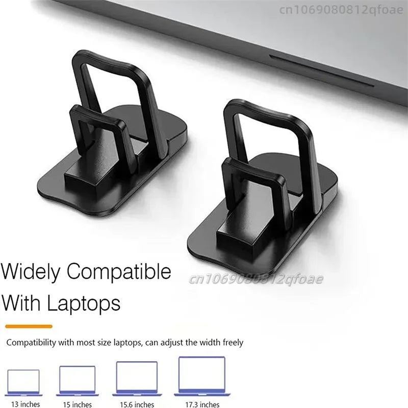 Adjustable Folding Mini Portable Laptop Stand in Black and Silver