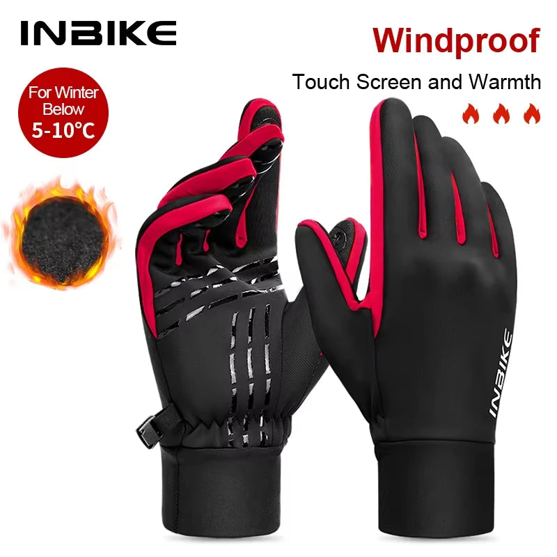 Warm Winter Cycling Gloves Fleece Waterproof Touchscreen Unisex