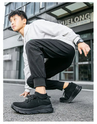 Men's Breathable Lace-Up Casual Sneakers With EVA Insole And Cotton Lining