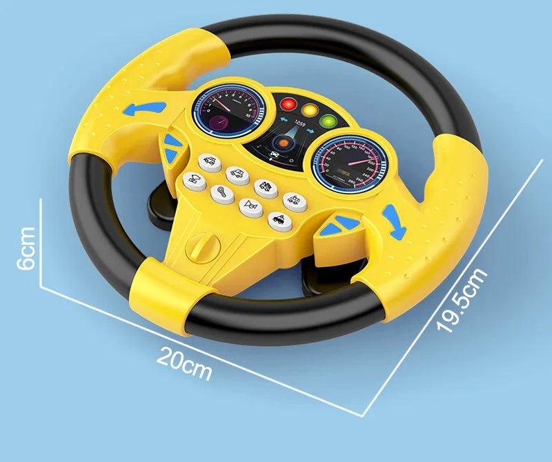 Educational Infant Steering Wheel Toy with Flashing Lights and Sounds