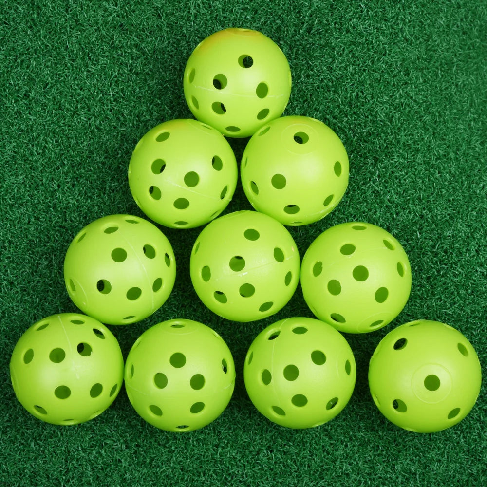 10Pcs 41mm Golf Training Balls Plastic Airflow Hollow with Hole Golf Balls Outdoor Golf Practice Balls Golf Accessories - Buy online at  Vibe In Cart.
