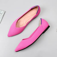 Breathable Polyester Shoes Women Spring Flats Pointy Toe Ballerinas Ladies Stretch Knitted Loafers Daily Casual Shallow Shoes - Buy online at  Vibe In Cart.