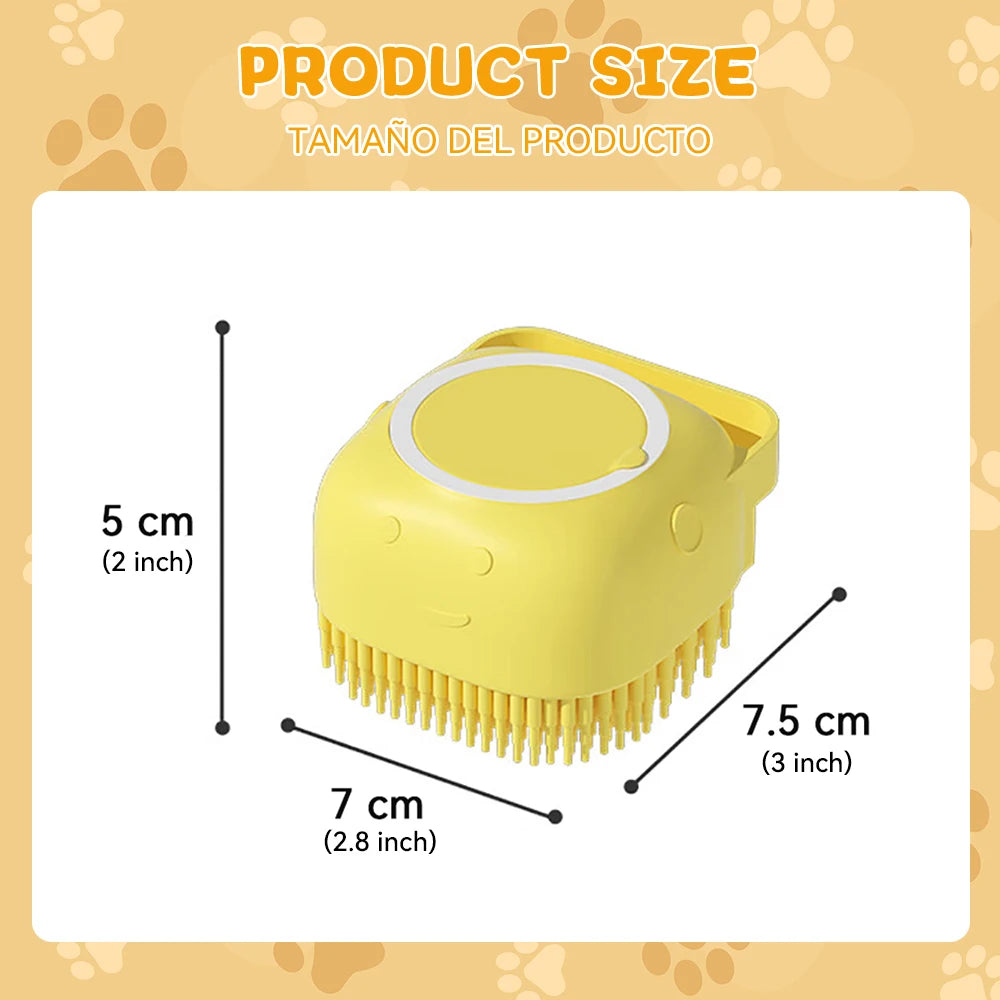 Dog Bath Brush Silicone Pet Shampoo Brush Soap Dog Scrubber Cat Massage Grooming Wash Comb Soft Rubber Puppy Clean Brush - Buy online at  Vibe In Cart.