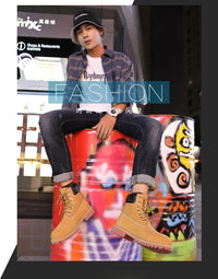 Genuine Leather Men's Winter Spring Ankle Treking Military Snow Yellow Tactical Boots Outdoor Footwear for Women Men Work Shoes - Buy online at  Vibe In Cart.