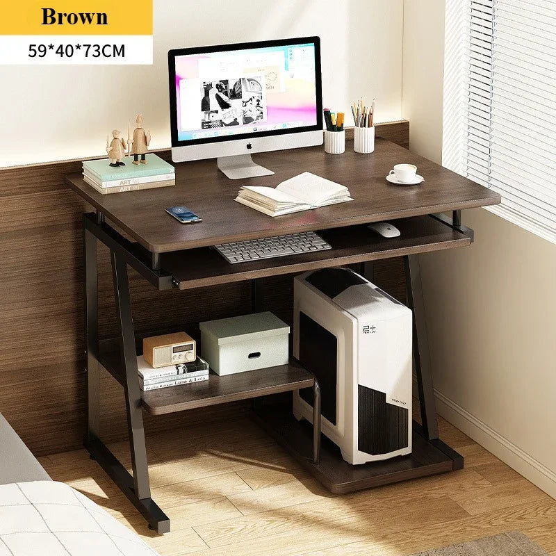 Small Computer Desk for Small Spaces Writing Table with Stand Keyboard Tray Monitor Storage for Home Office, Laptop Desk - Buy online at  Vibe In Cart.