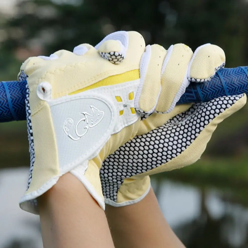 Breathable Women's Golf Gloves Comfortable Wear Resistant Outdoor Sports Gloves Soft Durable PU Leather Golf Mittens - Buy online at  Vibe In Cart.