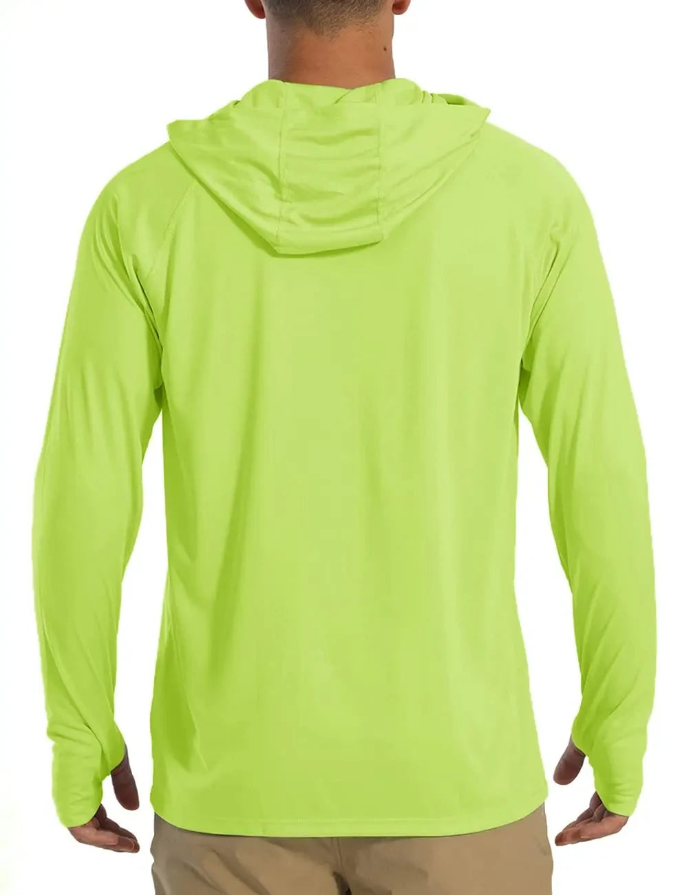 Men's Breathable Long Sleeve Hooded T-Shirt with UV Protection and Quick Dry