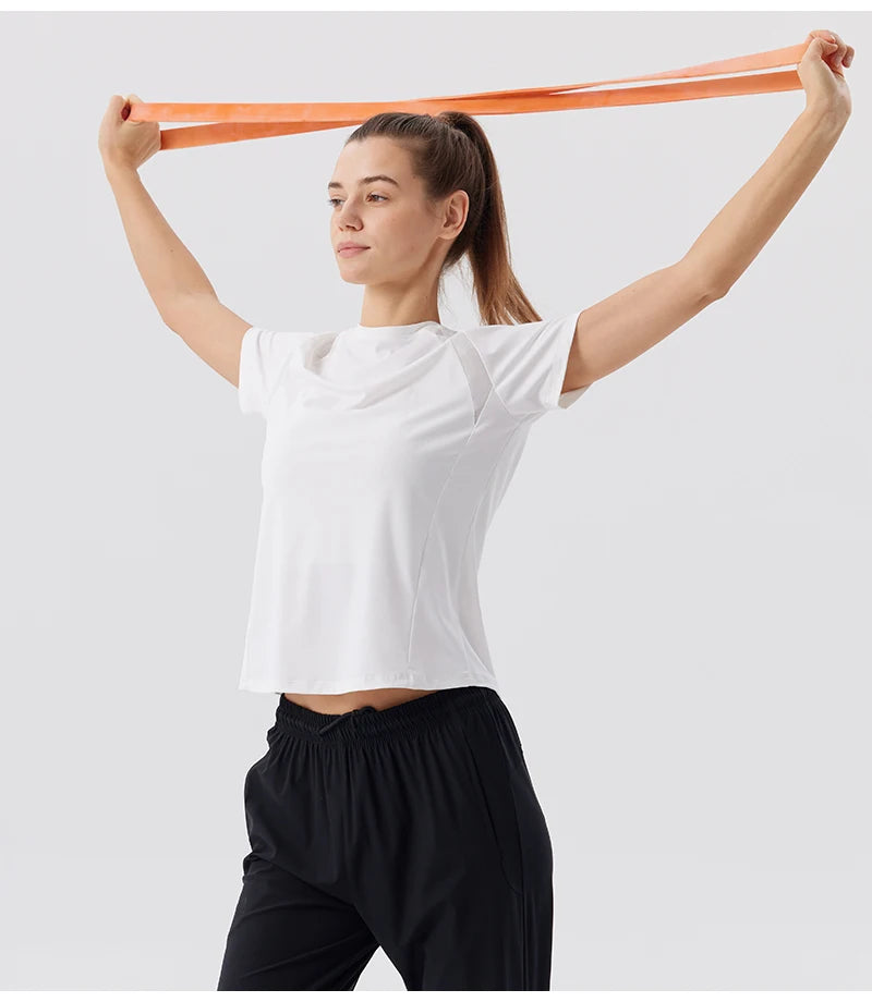 Women's Polyester Short Sleeve Quick Dry Sports T-Shirt