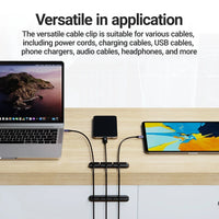 Silicone Desktop Cable Organizer and Wire Holder with Irregular Shape
