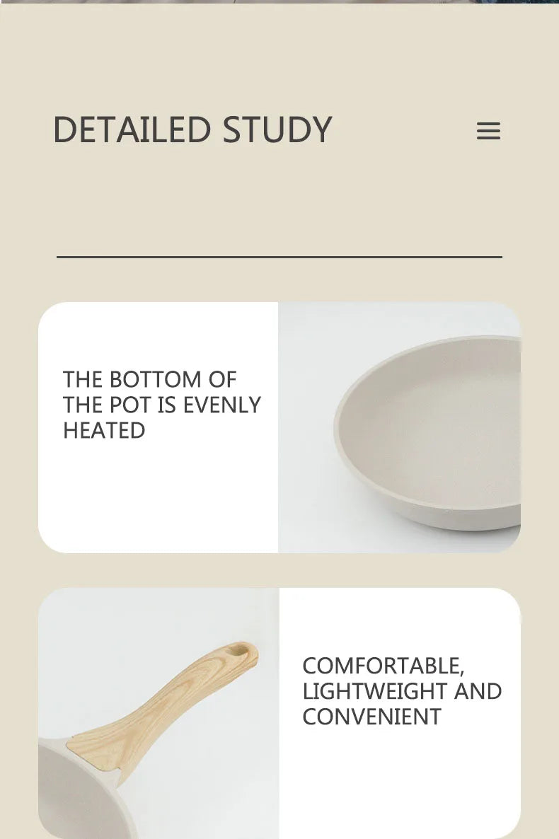 Durable Frying Pan Wok Pan Non-stick Ceramic Pot Induction Gas Stove Universal Cookware Steak Cooking Saucepan Nonstick Pan - Buy online at  Vibe In Cart.