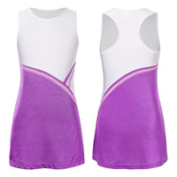 Kids Girls Tennis Golf Sport Sundress Summer Yoga Outdoor Sport Sleeveless Dress for Tennis Golf Badminton Cheerleading Dance
