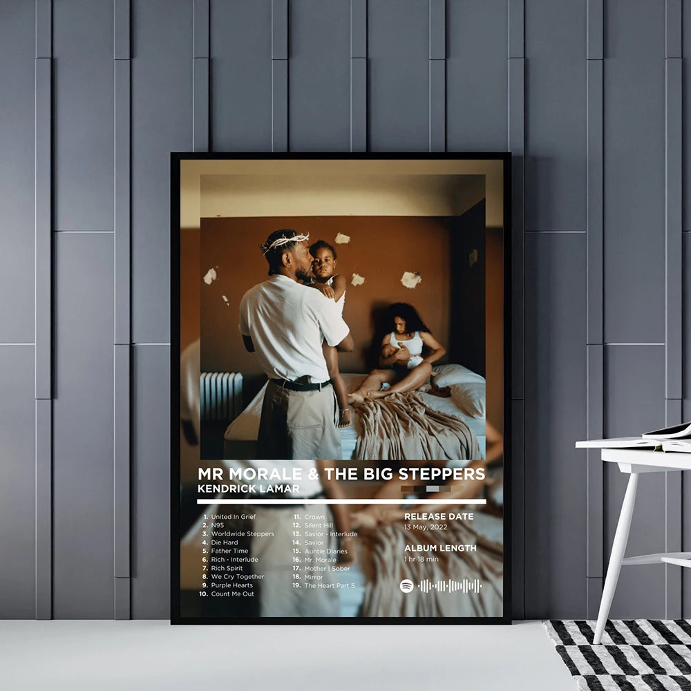 Rapper Album Cover Retro Poster Music Canvas Wall Art Print Mural Home Decor Music Lover Gift - Buy online at  Vibe In Cart.