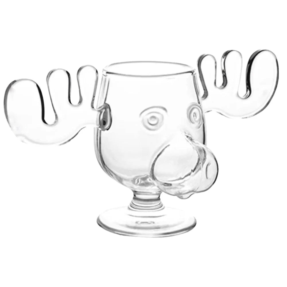 1/2/3PCS Christmas Elk Glass Cup 8Oz Milk Moose Mug Christmas Reindeer Head Beer Water Cup Xmas Holiday Party Drinkware Gifts - Buy online at  Vibe In Cart.