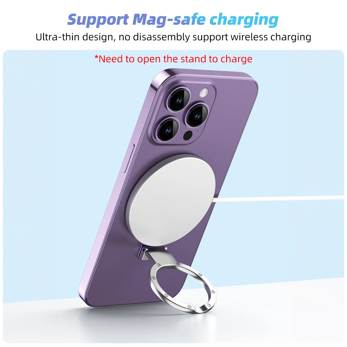 Magnetic Finger Ring Holder with Kickstand for Phones