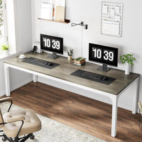 78.7 Inches Extra Long Computer Desk 2 Person Desk, Double Long Desk, Workstaion for Home Office - Buy online at  Vibe In Cart.