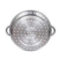 5 Tier Stainless Steel Steamer Pot Set 28cm Stackable with Glass Lid