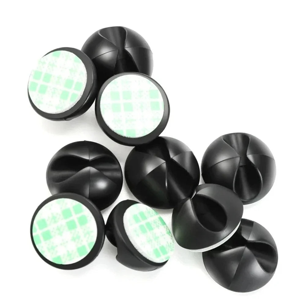 Silicone Round Cord Clips for Wire Management, 20 Pieces