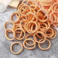 Women's Elastic Hair Bands, 4cm, Polyester, Set of 50