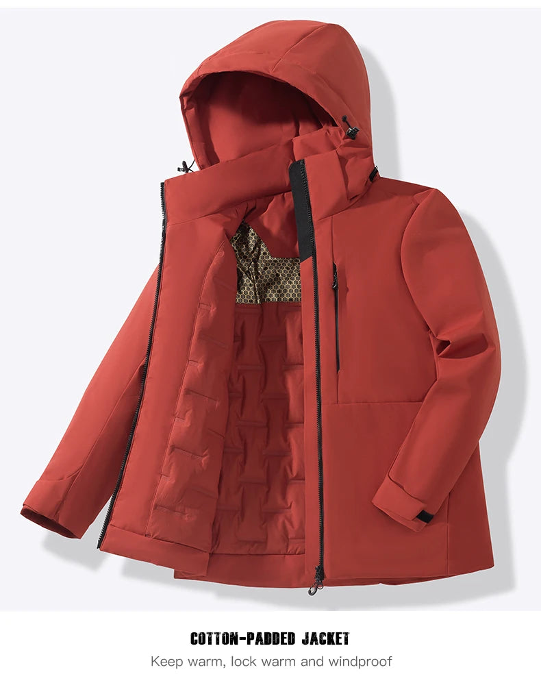 Unisex Waterproof Windproof Warm Winter Fleece Coat for Outdoor Use