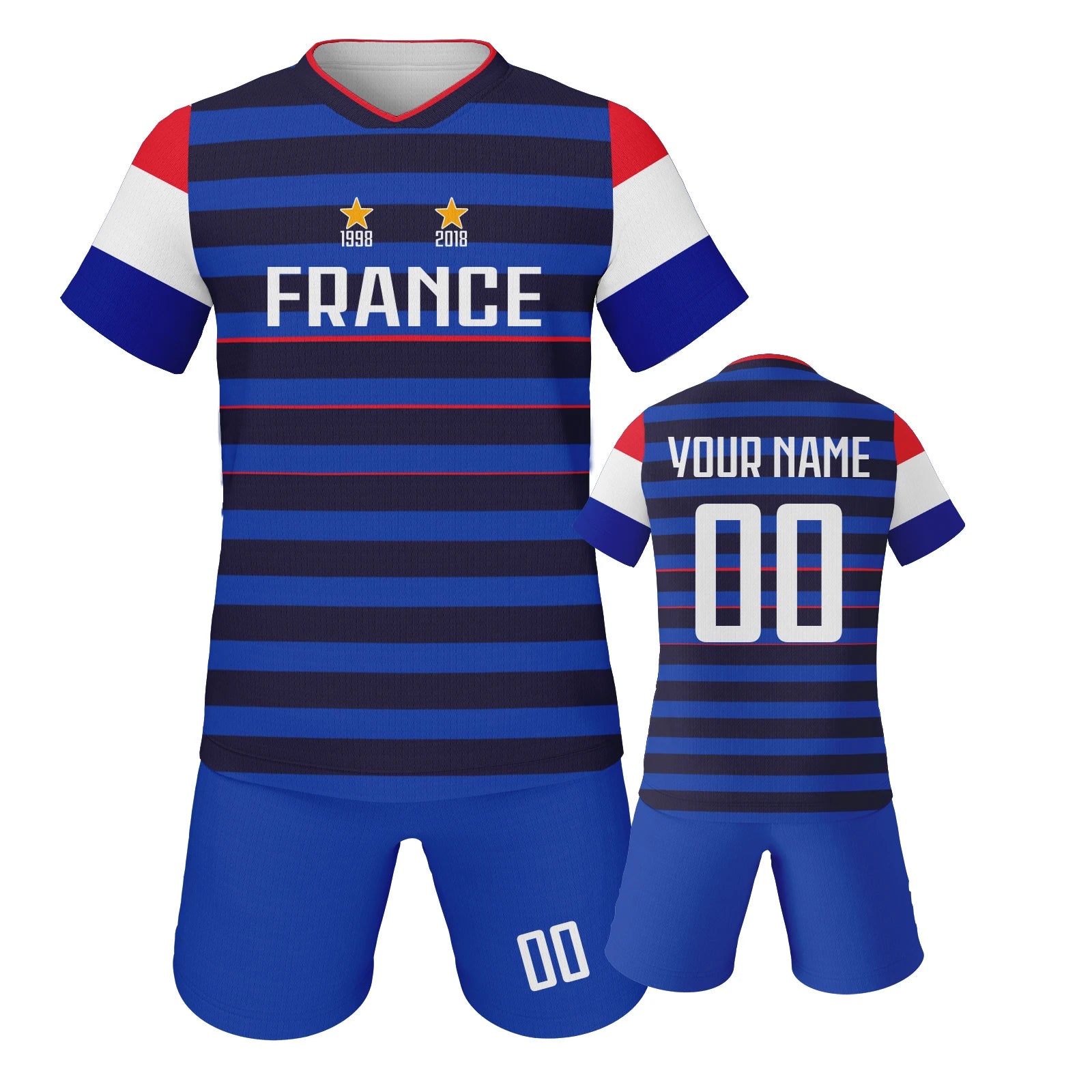 France Kids Football Jersey Custom Soccer Kit Youth Team Uniform Personalized Name Number Training Set Boys Girls Fans Gift - Buy online at  Vibe In Cart.