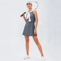 Tennis Dress Women With Separate Shorts Sleeveless Golf Sport Skirts Set with Pockets Training Running Fitness Female Badminton - Buy online at  Vibe In Cart.