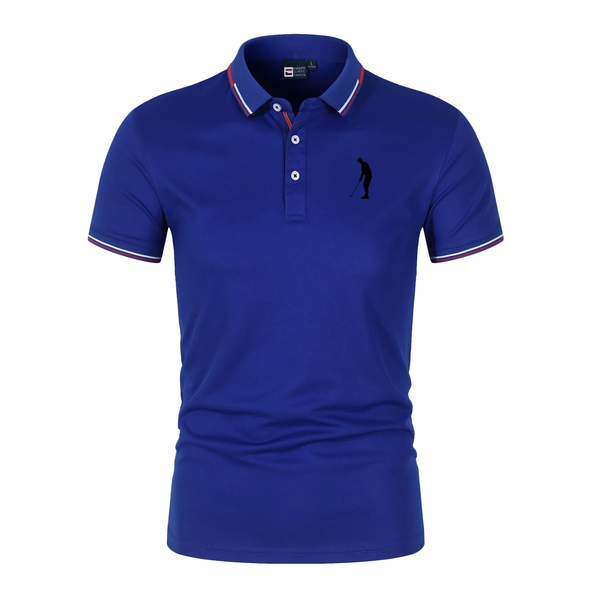 Men's Short Sleeve Turn-Down Collar Polyester Polo Shirt