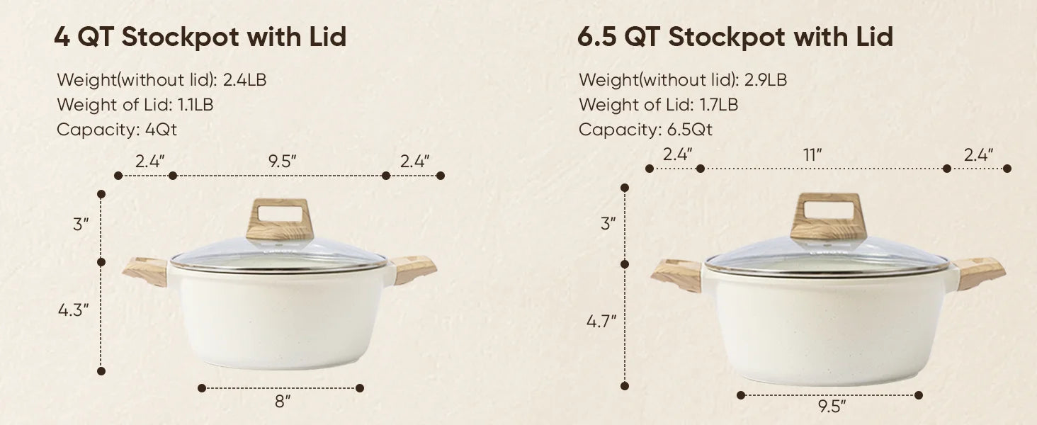 21Pcs Pots and Pans Set, Nonstick Cookware Sets, White Granite Induction Cookware Non Stick Cooking Set w/Frying Pans - Buy online at  Vibe In Cart.