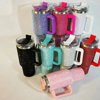40oz Rhinestone Tumbler Stainless Steel Straw Women Cup Shiny Diamond Travel Car Thermoses Coffee Mug Water Bottle Drinkware - Buy online at  Vibe In Cart.