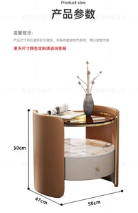 Modern Italian Round Bedside Table: Minimalist Design, Luxury & High-End Storage for Home Bedrooms - Buy online at  Vibe In Cart.