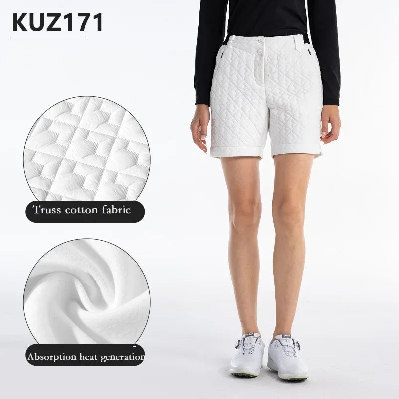 PGM Women Golf Short New Lady Clothing Autumn and Winter Warm Thicken Shorts High Waist Sports Trousers Windproof Girl Wear