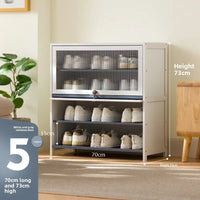 Multi-Layer Shoe Cabinet with Dustproof Large-Capacity Design