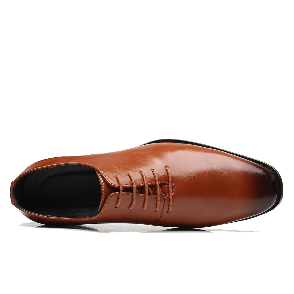 Men's Business Formal Leather Shoes Fashionable and Trendy Single Shoe With Lace up Durable and Versatile Classic - Buy online at  Vibe In Cart.