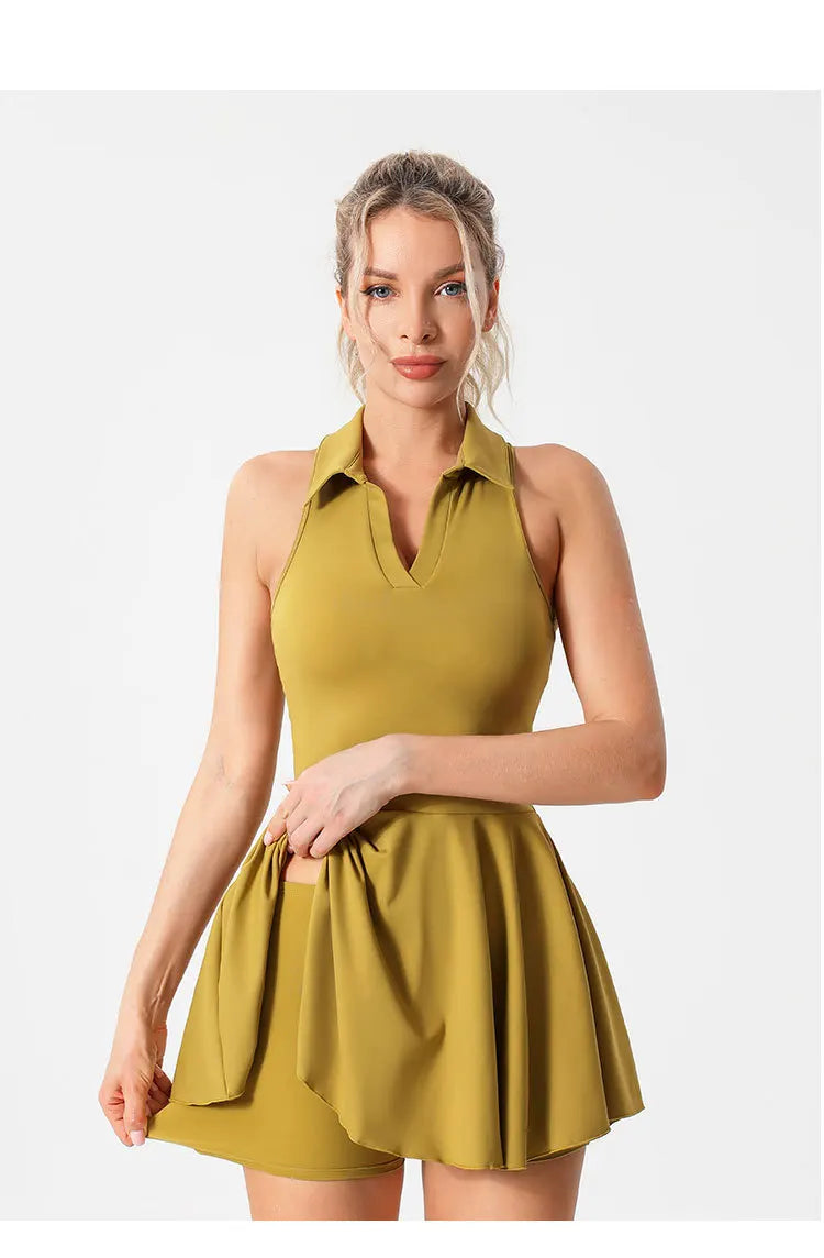 Tennis Skirt Women Golf Skirt Dress with Pockets Quick Dry Soft Nylon Fitness Tenis Shorts 2 Piece Tennis Yoga Suits Women Mujer - Buy online at  Vibe In Cart.