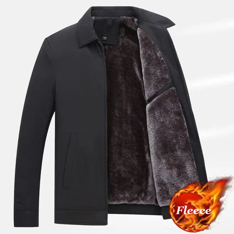New Men's Winter Jacket Casual Fleece Lining Coats Windproof Casual Business Jackets Thick Warm Outdoor walking Outerwear Male - Buy online at  Vibe In Cart.