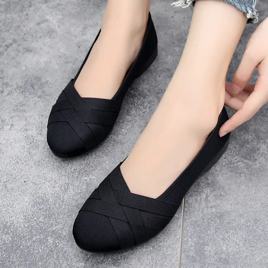 Zapatos De Mujer Women Fashion Plus Size Hollow Out Breathable Slip on Flat Shoes Lady Casual Grey Comfort Loafers & Flats A93 - Buy online at  Vibe In Cart.