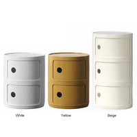 2/3 Layer Nordic Round Bedside Table Mini Storage Cabinet Bedroom Small Side End Table Nightstand Storage Locker for Bedroom - Buy online at  Vibe In Cart.